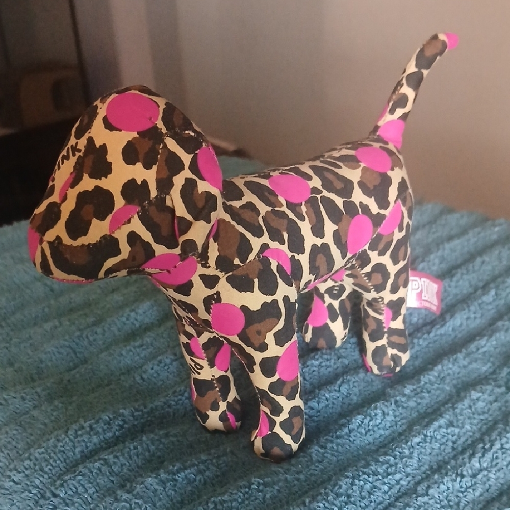 PINK Victoria's Secret Leopard Dog Toy with Pink Spots - Picture 2 of 2